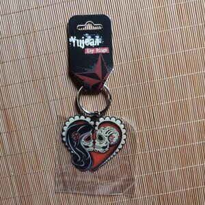 Ashes Red Heart Key Ring